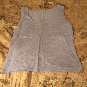 Casual Gray 100% Cashmere Women's Tank Top